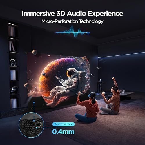 NothingProjector Projector Screen ALR  120 inch  Ambient Light Rejecting  4K UHD  Motorized Floor Rising Electric with Remote  Ground Up for Ultra Short Throw Projectors  No Installation NothPJ