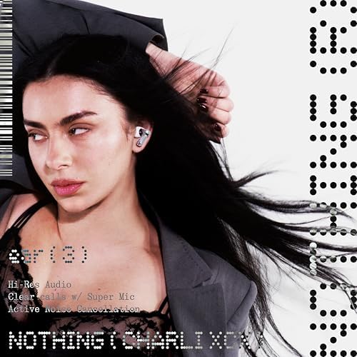 Nothing Ear  3  Wireless Earbuds Super Mic 45dB Hybrid Active Noise Cancelling Bluetooth Headphones Hi Res 6 Mics  12mm Dynamic Bass Boost  Dual Connect ANC Sport Ear Buds for iPhone Android  White