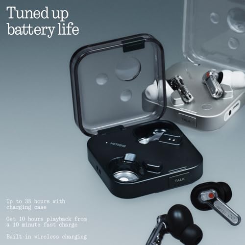 Nothing Ear  3  Wireless Earbuds Super Mic 45dB Hybrid Active Noise Cancelling Bluetooth Headphones Hi Res 6 Mics  12mm Dynamic Bass Boost  Dual Connect ANC Sport Ear Buds for iPhone Android  White