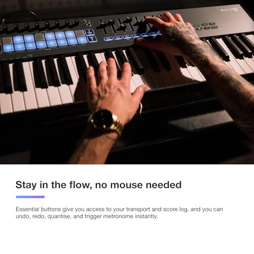 Novation Teclado MIDI FLkey 49 - Integración perfecta de FL Studio con modo acorde y modo de escala. Todo el software que necesita para la producción musical