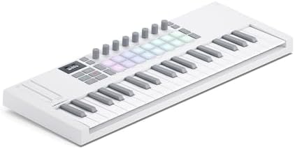 Novation Launchkey 49 MK4   49 key Semi Weighted  USB  MIDI Keyboard Controller with DAW Integration  Chord & Scale Modes  8 Drum Pads  & Arpeggiator   Includes Software Bundle for Music Production