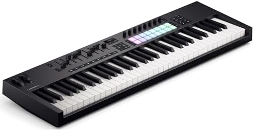 Novation Launchkey 49 MK4   49 key Semi Weighted  USB  MIDI Keyboard Controller with DAW Integration  Chord & Scale Modes  8 Drum Pads  & Arpeggiator   Includes Software Bundle for Music Production