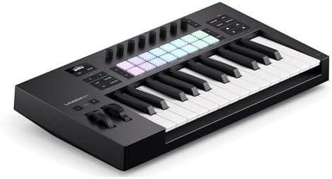 Novation Launchkey 49 MK4   49 key Semi Weighted  USB  MIDI Keyboard Controller with DAW Integration  Chord & Scale Modes  8 Drum Pads  & Arpeggiator   Includes Software Bundle for Music Production
