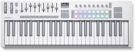 Novation Launchkey 49 MK4   49 key Semi Weighted  USB  MIDI Keyboard Controller with DAW Integration  Chord & Scale Modes  8 Drum Pads  & Arpeggiator   Includes Software Bundle for Music Production
