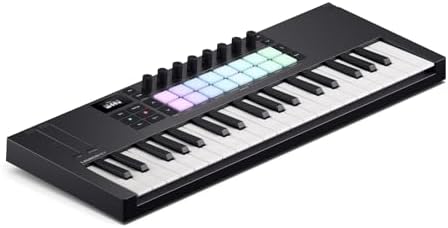 Novation Launchkey 61 MK4   61 key Semi Weighted  USB  MIDI Keyboard Controller with DAW Integration  Chord & Scale Modes  8 Drum Pads  & Arpeggiator   Includes Software Bundle for Music Production