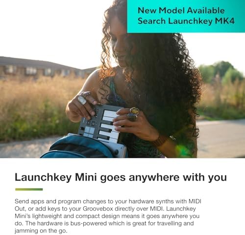 Novation Launchkey 61 MK4   61 key Semi Weighted  USB  MIDI Keyboard Controller with DAW Integration  Chord & Scale Modes  8 Drum Pads  & Arpeggiator   Includes Software Bundle for Music Production