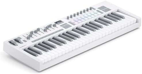 Novation Launchkey 61 MK4   61 key Semi Weighted  USB  MIDI Keyboard Controller with DAW Integration  Chord & Scale Modes  8 Drum Pads  & Arpeggiator   Includes Software Bundle for Music Production