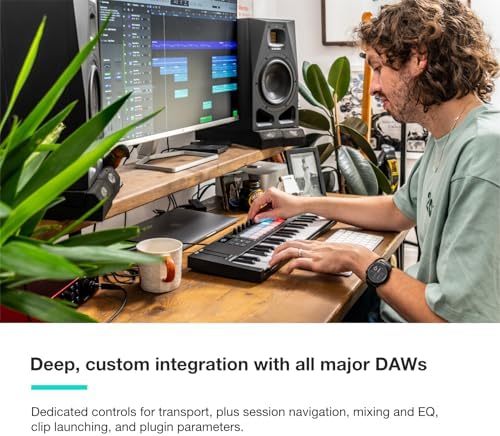 Novation Launchkey 61 MK4   61 key Semi Weighted  USB  MIDI Keyboard Controller with DAW Integration  Chord & Scale Modes  8 Drum Pads  & Arpeggiator   Includes Software Bundle for Music Production