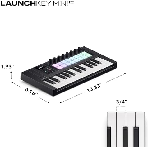 Novation Launchkey 61 MK4   61 key Semi Weighted  USB  MIDI Keyboard Controller with DAW Integration  Chord & Scale Modes  8 Drum Pads  & Arpeggiator   Includes Software Bundle for Music Production