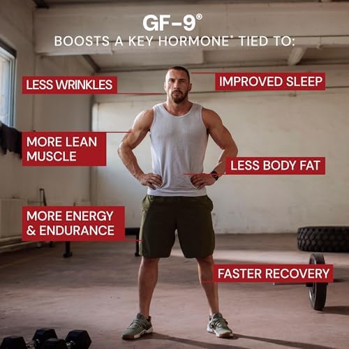 Novex Biotech GF 9   HGH Boosting Supplement for Men   Workout Complex for Men   Supports Energy  Endurance  Sleep  120 Ct  30 Day Supply 