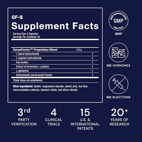 Novex Biotech GF 9   HGH Boosting Supplement for Men   Workout Complex for Men   Supports Energy  Endurance  Sleep  120 Ct  30 Day Supply 