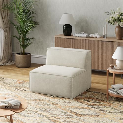 Novilla 117 7 Modular Sectional Sofa  No Assembly Cloud Sectional Couch with Smarts Coil  Support  Chenille Fabric U Shape Boneless Couch for Living Room Apartment  Dark Gray  3 Seat w/ 2 Ottoman 
