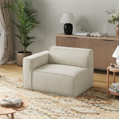 Novilla 117 7 Modular Sectional Sofa  No Assembly Cloud Sectional Couch with Smarts Coil  Support  Chenille Fabric U Shape Boneless Couch for Living Room Apartment  Dark Gray  3 Seat w/ 2 Ottoman 