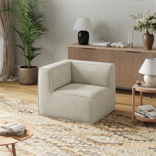 Novilla 117 7 Modular Sectional Sofa  No Assembly Cloud Sectional Couch with Smarts Coil  Support  Chenille Fabric U Shape Boneless Couch for Living Room Apartment  Dark Gray  3 Seat w/ 2 Ottoman 