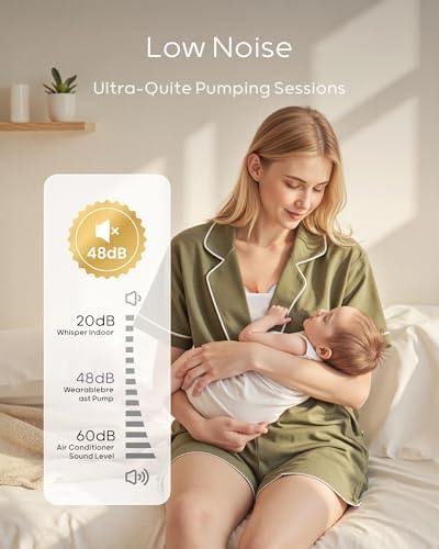 Nuliie Hands Free Breast Pump S32  Wearable Breastfeeding Pump 4 Modes 9 Levels with 18/21/24MM Flange  Electric Breast Pump Portable  Replaced Pumping Accessories Included  2 Packs  Purple 