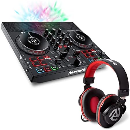 Numark Party Mix Live DJ Controller with Speakers  Lights  2 Decks  Mixer  Audio Interface and Serato Lite