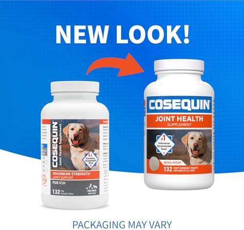 Nutramax Cosequin for Dogs Joint Health Supplement  Contains Glucosamine for Dogs  Plus Chondroitin and MSM  Supports Healthy Joints  Chewable Tablets  250 Count