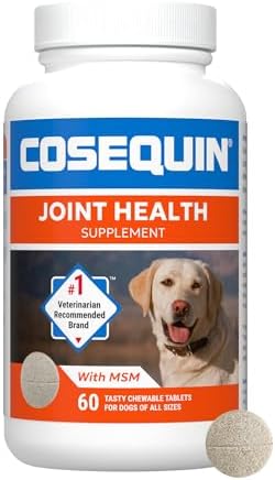 Nutramax Cosequin for Dogs Joint Health Supplement  Contains Glucosamine for Dogs  Plus Chondroitin and MSM  Supports Healthy Joints  For All Breeds and Sizes  Chewable Tablets  132 Count