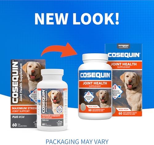 Nutramax Cosequin for Dogs Joint Health Supplement  Contains Glucosamine for Dogs  Plus Chondroitin and MSM  Supports Healthy Joints  Chewable Tablets  60 Count