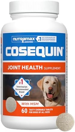 Nutramax Cosequin for Dogs Joint Health Supplement  Contains Glucosamine for Dogs  Plus Chondroitin  MSM and HA  Supports Healthy Joints  Chewable Tablets  75 Count