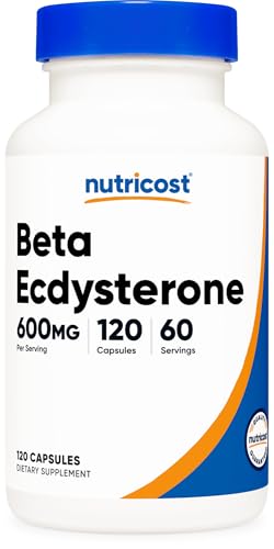 Nutricost Beta Ecdysterone 600mg per Serving  120 Capsules   Vegan  GMO Free  60 Servings