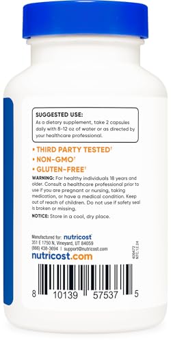 Nutricost Beta Ecdysterone 600mg per Serving  120 Capsules   Vegan  GMO Free  60 Servings
