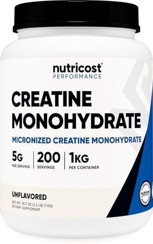 Nutricost Creatine Monohydrate Micronized Powder  1 KG    Pure Creatine Monohydrate