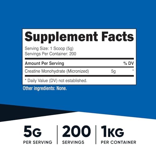 Nutricost Creatine Monohydrate Micronized Powder  1 KG    Pure Creatine Monohydrate