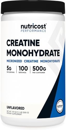 Nutricost Creatine Monohydrate Powder  Fruit Punch  500 Gram   Pack of 2 