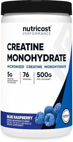 Nutricost Creatine Monohydrate Powder  Fruit Punch  500 Gram   Pack of 2 