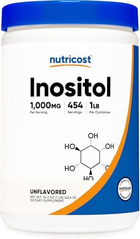 Nutricost Inositol Powder 1LB  454 Grams    Gluten Free  Non GMO