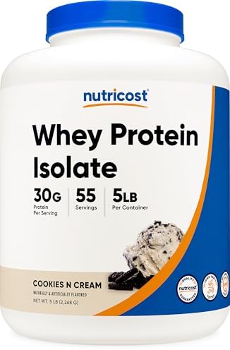 Nutricost Isolate Whey Protein Powder  Vanilla  5 pounds  Pack of 2