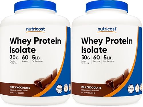 Nutricost Isolate Whey Protein Powder  Vanilla  5 pounds  Pack of 2