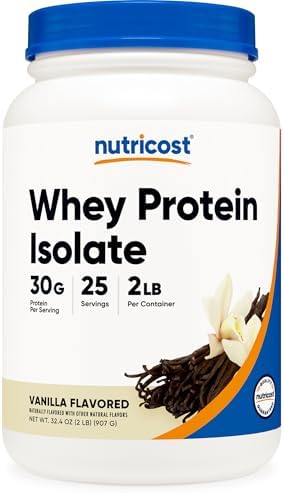 Nutricost Isolate Whey Protein Powder  Vanilla  5 pounds  Pack of 2