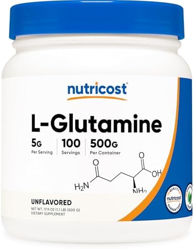 Nutricost L Glutamine Powder 1 KG   Unflavored  Non GMO  Gluten Free
