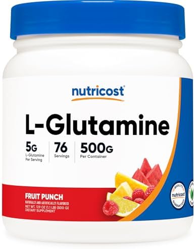 Nutricost L Glutamine Powder 1 KG   Unflavored  Non GMO  Gluten Free