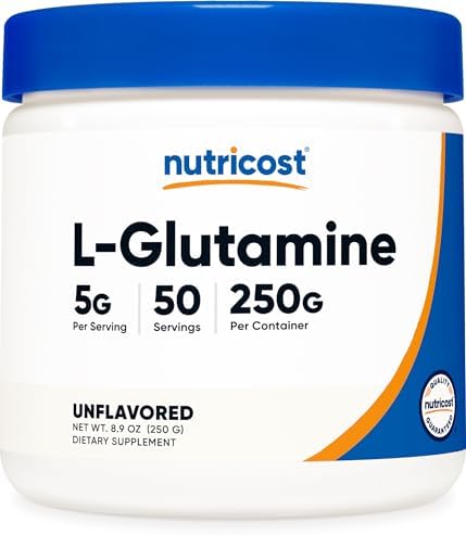 Nutricost L Glutamine Powder 1 KG   Unflavored  Non GMO  Gluten Free