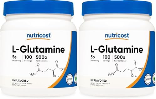 Nutricost L Glutamine Powder 1 KG   Unflavored  Non GMO  Gluten Free