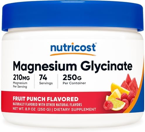 Nutricost Magnesium Glycinate Powder  250 Grams   Unflavored 