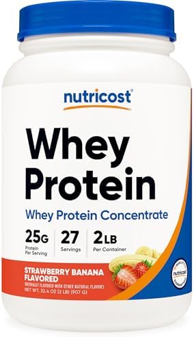 Nutricost Whey Protein Powder  Unflavored  5 pounds   from Whey Protein Concentrate