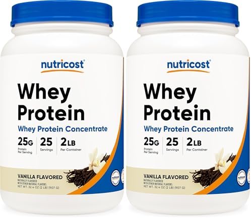 Nutricost Whey Protein Powder  Vanilla  5 pounds   Whey Protein Concentrate