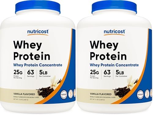 Nutricost Whey Protein Powder  Vanilla  5 pounds   Whey Protein Concentrate
