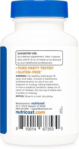 Nutricost Zinc Picolinate 30mg  240 Capsules   Gluten Free and Non GMO
