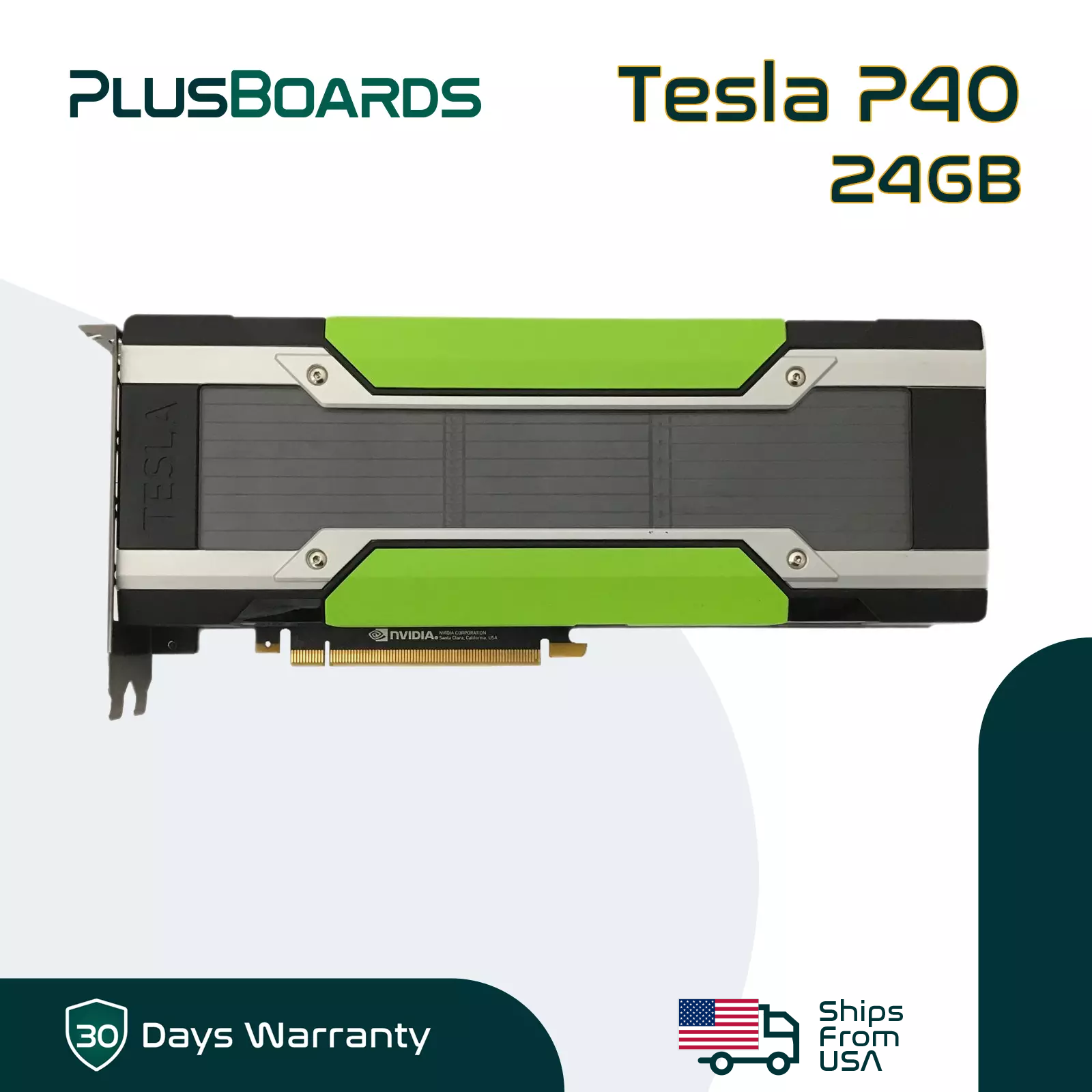 Nvidia Tesla P40 24GB GDDR5 Server GPU Server Accelerator Card Dual PCIe 3 0 x16