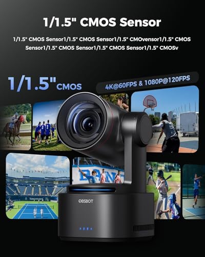 OBSBOT Tail 2 Camera  With RC 4K 60FPS Live Camera AI Tracking 2 0 5x Optical & 12x Hybrid Zoom 3 axis 5000mAh built in Battery Gesture Control SDI/HDMI/IP/USB 3 0 Output Conference Worship Live Event
