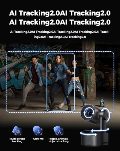 OBSBOT Tail 2 Camera  With RC 4K 60FPS Live Camera AI Tracking 2 0 5x Optical & 12x Hybrid Zoom 3 axis 5000mAh built in Battery Gesture Control SDI/HDMI/IP/USB 3 0 Output Conference Worship Live Event