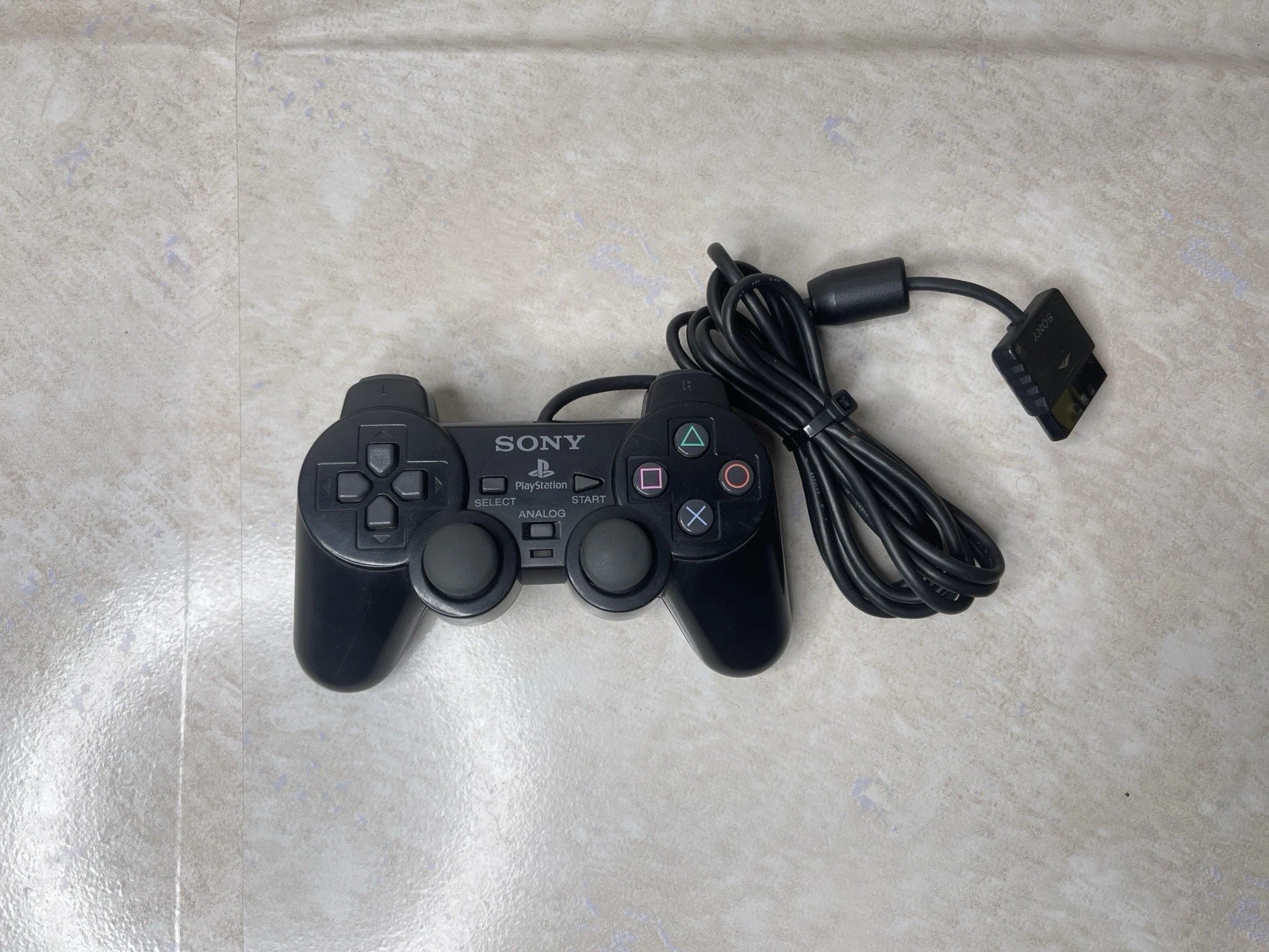 OEM Sony PlayStation 2 Dualshock 2 Controller Black SCPH 10010 PS2 Tested
