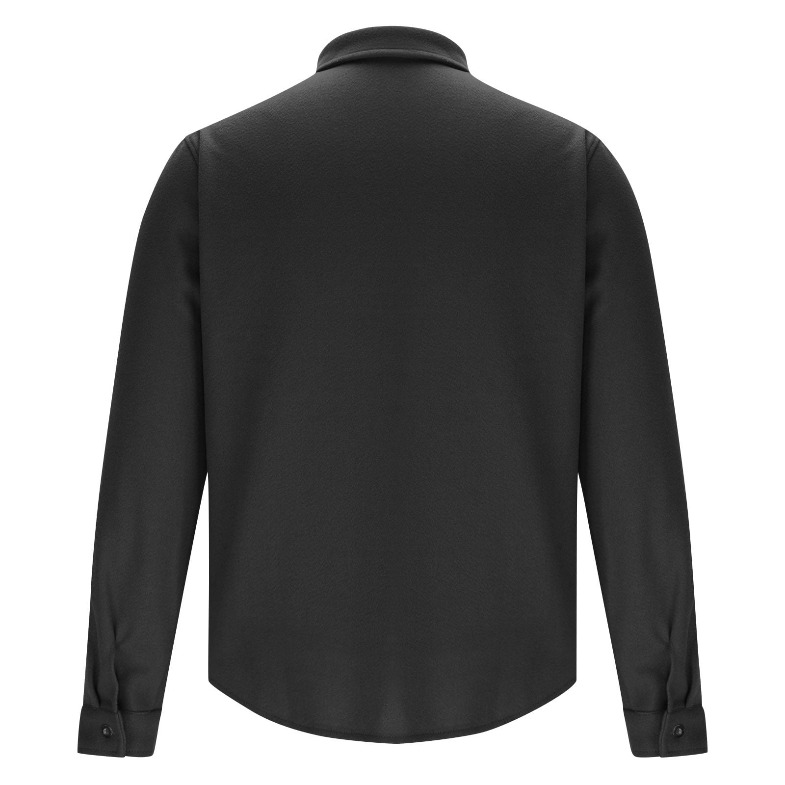 OGLCCG Men s Wool Bomber Jacket Casual Single Breasted Woolen Blend Coat Solid Color Turn Down Collar Long Sleeve Jacket XXL Black