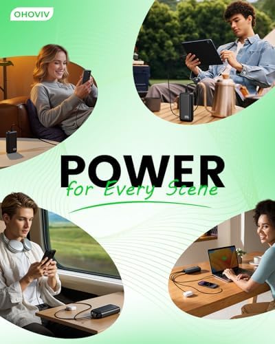 OHOVIV Portable Charger 50000mAh Power Bank   22 5W Fast Charging External Battery Pack USB C Portable Phone Charger for iPhone 17/16/15/14/13 Pro Android Samsung  for Travel Camping Essential