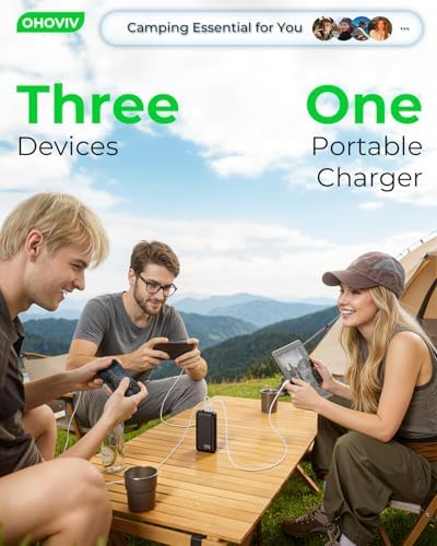 OHOVIV Portable Charger 50000mAh Power Bank   22 5W Fast Charging External Battery Pack USB C Portable Phone Charger for iPhone 17/16/15/14/13 Pro Android Samsung  for Travel Camping Essential